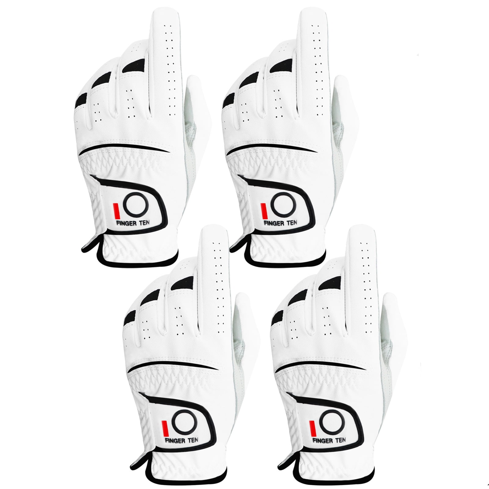 Golf Gloves Men Right Left Handed Golfer Men’s Golf Glove Left Right Hand Value 4 Pack, All Weather Leather Grip Small Medium ML Large XL Size