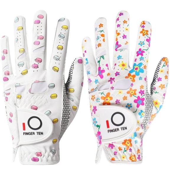 Golf Gloves Women's Ladies Left Hand or Right Handed Grip Weathersof Value 2 Pack, Fit Size Medium Small Large Pro Design