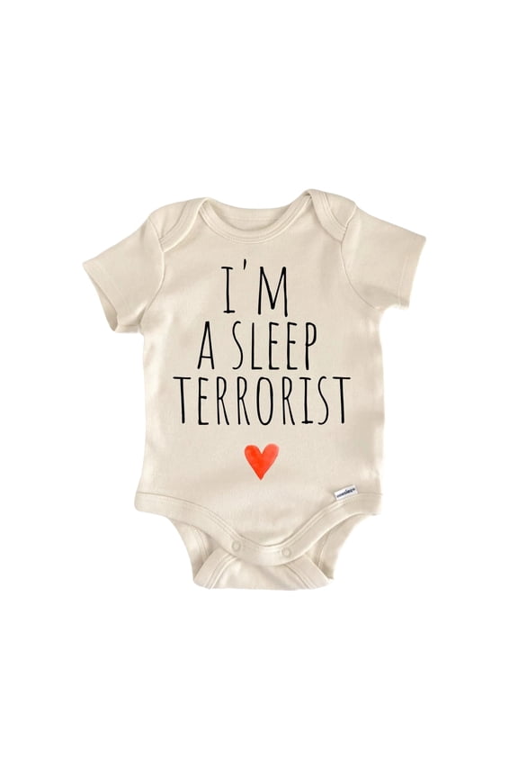 No Sleep Newborn Baby Bodysuit