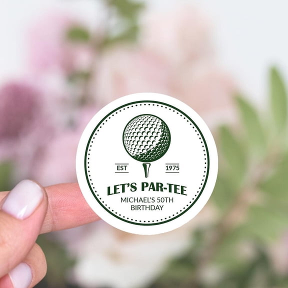 Golf Golfing Theme Party Thank You Guest Golfing Let Us Partee Sticker