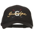 thumbnail image 1 of Golf Grandpa Embroidered Solid Cotton Mesh Pro Cap - Black OSFM, 1 of 5