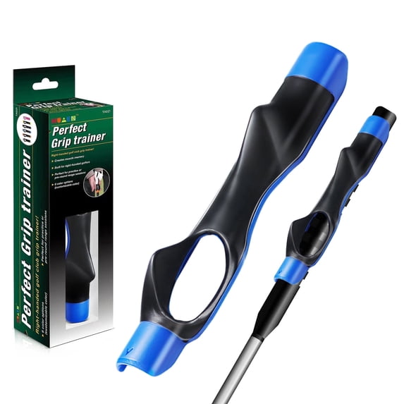 Golf Grip Trainer Fix Your Slice Hook, Train Correct Hand Position, Build Muscle Memory for Consistent Swing, Removable Attachment Fits All Standard Golf Clubs, for Beginners & High Handicap Golfers