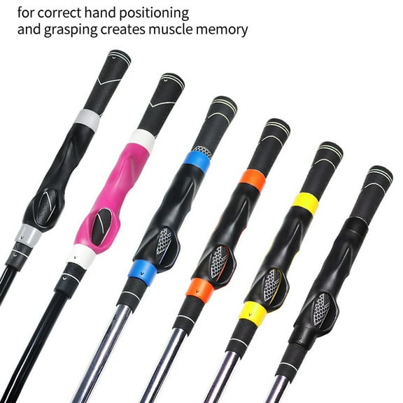 Golf Grip Trainer Golf Swing Exerciser Swing Trainer Anti-Slip Feature Blue Fangkenuo