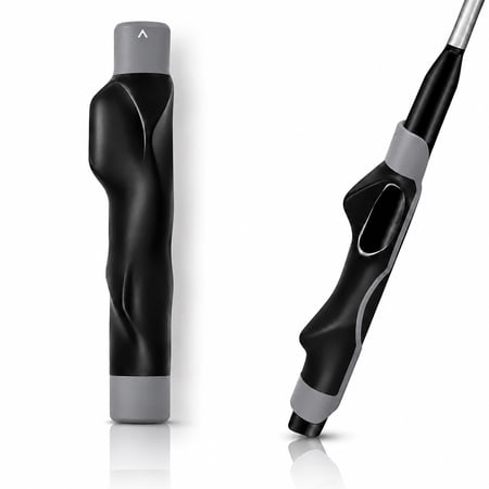 QI-EU Golf Grip Trainer, Ergonomic TPR Training Grip for Correct Hand Position Swing Practice, Gray
