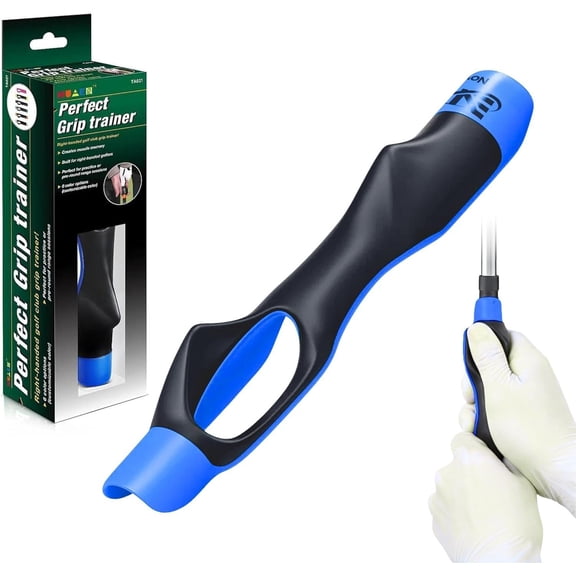 Golf Grip Trainer, Right-Handed  Aid, Hand Position and Swing Improvement Tool, Blue