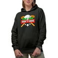thumbnail image 1 of Golf Hair Don't Care Quote with a Ball & Clubs, Female or Girl Golf Player, Golfing or Golfer Themed Merch Gift, Black Hooded Sweatshirt or Hoodie, 3XL, 1 of 5