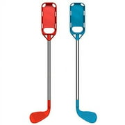 Golf Handle for Nintendo Switch Mario Golf Super Rush Game, 2 Pack with Hand Strap Game Accessories Golf Grips Fit Switch/Switch OLED Joy-Con Controller, Red+Blue