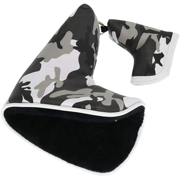 Golf Head Cover Putter Cover Protector Camouflage Pattern Soft PU