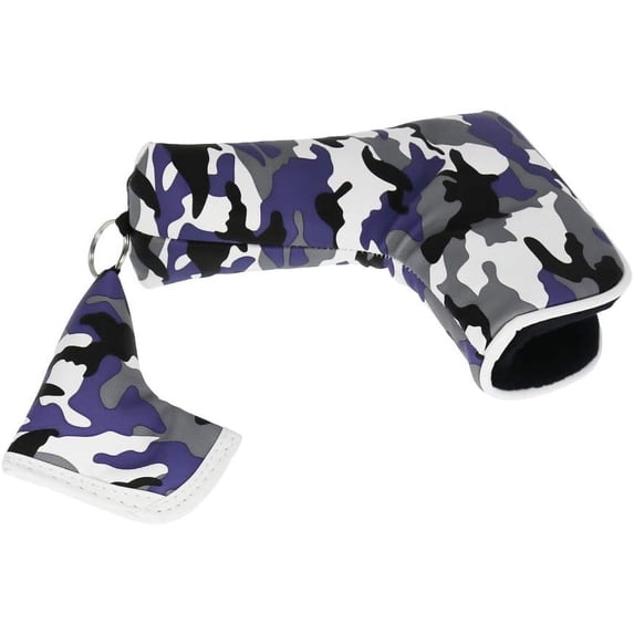 Golf Head Cover Putter Cover Protector Camouflage Pattern Soft PU
