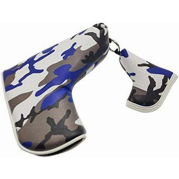 Golf Head Cover Putter Cover Protector Camouflage Pattern Soft PU