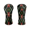 thumbnail image 1 of Golf Head Covers for Woods and Driver Waterproof Leather Golf Club Head Covers for Women Men Golf Driver Fairway Wood Headcover Dark Green Tartan Design, 1 of 7