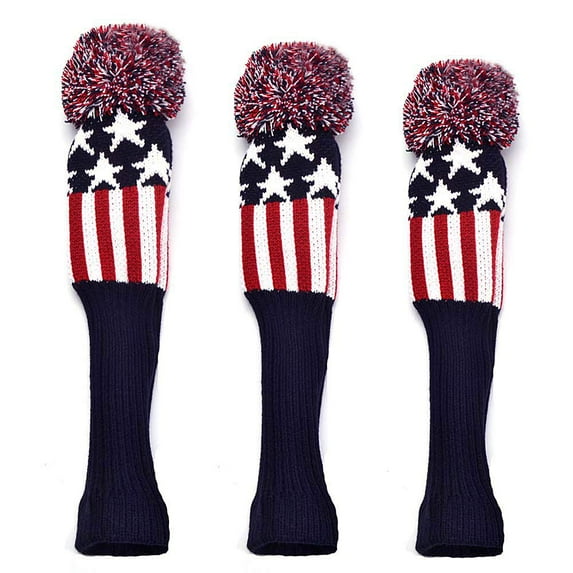 Golf Headcover Knitted Golf Club Head Covers Set of 3,fit for 460cc Driver,Fairway Wood, Hybrid Head Cover Headcover for Callaway Mizuno Cobra Taylormade