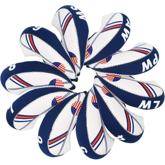 Golf Headcovers US Flag Design Golf Club Head Cover Wedge Iron Protective Cover