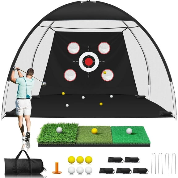 Golf Hitting Aid Nets for Backyard Training Driving Chipping Swing, Gifts for Men/Him/Dad/Golfer