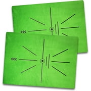 Golf Hitting Mat,Golf Training Mat for Swing Path Feedback Detection Batting, Extra Replaceable Golf Practice Mat 16"x12", Golf Gifts for Men Women for Home Indoor Outdoor