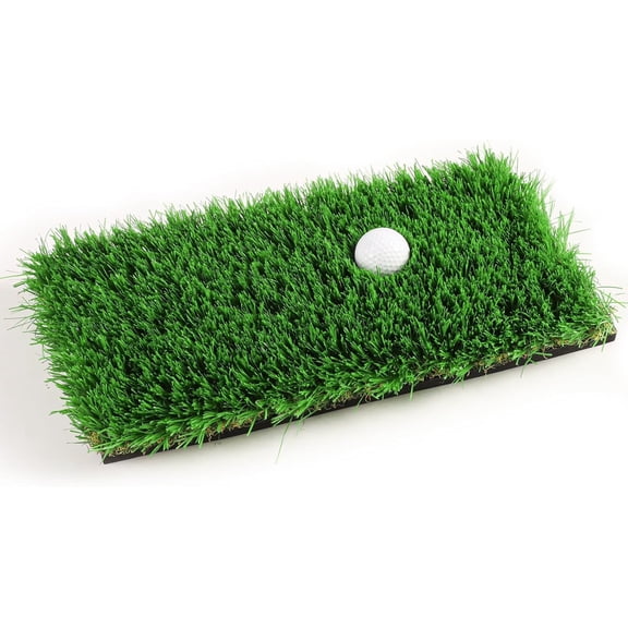 Golf Hitting Mat Realistic 50mm Turf Height 1 Pack 23.6"x11.8" or 15.7"x7.8", Portable Real Feel Driving Range Swing Chipping Golf Mats with Shock Absorbing Base for Backyard