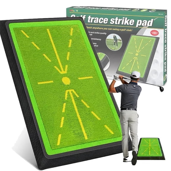Golf Hitting Mat, Swing Training Aid, Sequin Tech Surface, Track Direction Detection Pad for Recording Trajectories, Portable in Outdoor, Sports Accessory