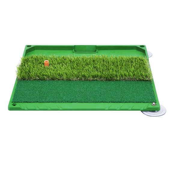 Golf Hitting Mat with Ball Tray 17" x 20" Matting Swing Mat Matt for Indoors PP Grass