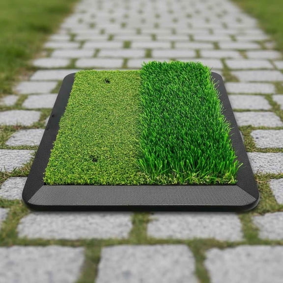 Golf Hitting Mats Training Equipment, Golf Practice Mat with Instant Swing Path Feedback, Replaceable Mats with No-Slip Heavy Duty Rubber Base