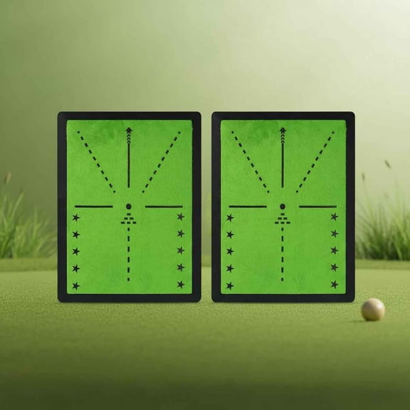 Golf Hitting Mats for Swing Path Feedback with Replaceable Dual Velvet Pad for Indoor Outdoor Practice