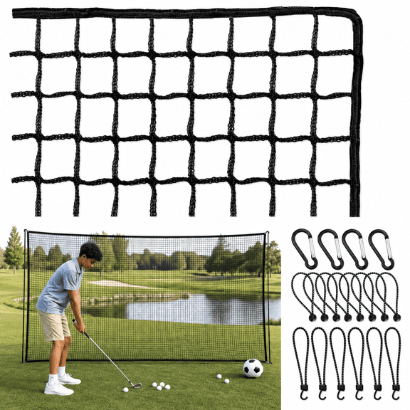 Golf Hitting Net 10*25ft Backyard Practice Sports Barrier