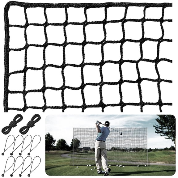Golf Hitting Net 10x15ft Black Multi-Sport Practice Barrier