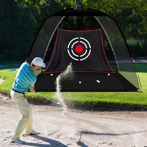 Golf Hitting Net Portable: for Backyard Garden Training Driving Gift for Adults with Carry Bag Tee Cap Turf Ball
