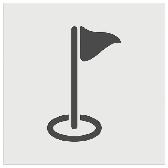 Golf Hole Flag DIY Cookie Wall Craft Stencil - 3.5 Inch