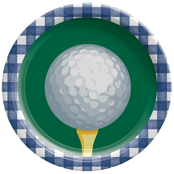 Golf Hole In One 10.5-inch Paper Plates 20 Per Pack
