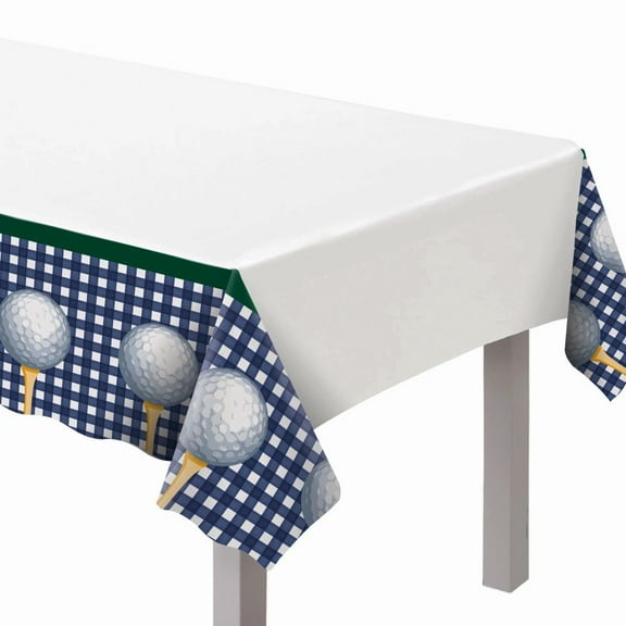 Golf Hole In One Plastic Tablecloth
