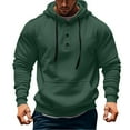 thumbnail image 1 of Golf Hoodies for Men,Pullover Hooded Sweatshirt Lined Soft Comfortable Casual Long Sleeve Outdoor Jacket for Fall Winter,Men's Hoodie,01 Dark Green,L, 1 of 3