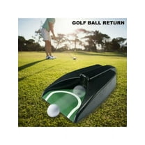 Golf Indoor Automatic Putting Cup Return Ball Training Putter Portable Green Mat