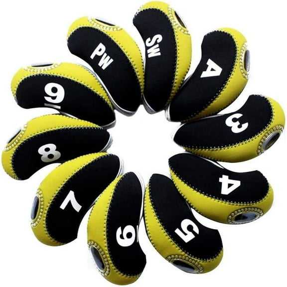 Golf Iron Covers Set with Number Tag for Club Elasticity Protable Selections 10pcs/lot