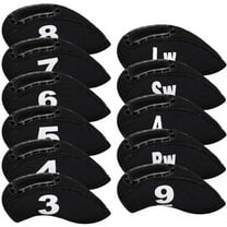 Golf Iron Head Covers 11Pcs Neoprene Golf Club Protector Flexible with Window and Number Tag Multi Color