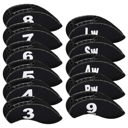Golf Iron Head Covers 11Pcs Neoprene Golf Club Protector Flexible with Window