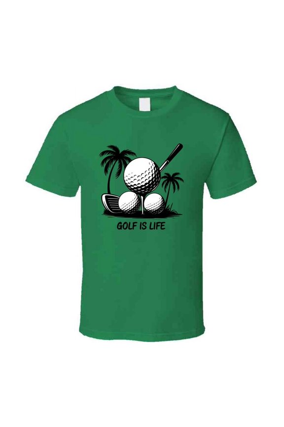 Golf Is Life T-shirt With Palm Trees – Relaxed Golf Vibes For Players & Fans T Shirt