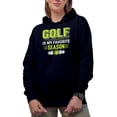 thumbnail image 1 of Golf Is My Favorite Season Quote with a Club & Balls, Golf Player, Golfing or Golfer Themed Merch Gift, Navy Blue Hooded Sweatshirt or Hoodie, 3XL, 1 of 5