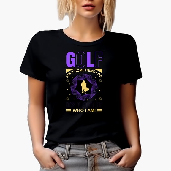 Golf Isn't Something I Do, It's a Part of Who I Am Quote, Golf Player, Golfing or Golfer Themed Merch Gift, Black T-Shirt, 3XL