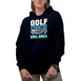 thumbnail image 1 of Golf, It Requires Only One Ball Humor Quote, Golf Player, Golfing or Golfer Themed Merch Gift, Navy Blue Hooded Sweatshirt or Hoodie, X-Large, 1 of 5