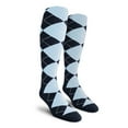 thumbnail image 1 of Golf Knickers Colorful Knee High Argyle Cotton Socks For Men Women and Youth - ZZ: Navy/Light Blue - Mens, 1 of 2
