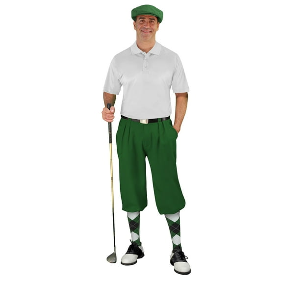 Golf Knickers Start-in-Style Traditional (Plus Fours) Outfit for Men - Dark Green - 36"