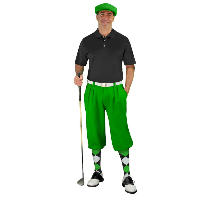 Golf Knickers Start-in-Style Traditional (Plus Fours) Outfit for Men - Lime  - 36 