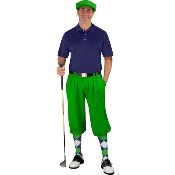 Golf Knickers Start-in-Style Traditional (Plus Fours) Outfit for Men - Lime - 40"