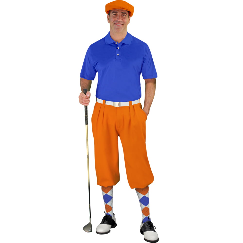 Golf Knickers Start-in-Style Traditional (Plus Fours) Outfit for Men -  Orange - 32
