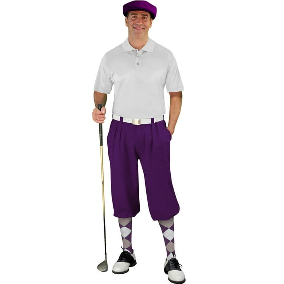 Golf Knickers Start-in-Style Traditional (Plus Fours) Outfit for Men - Purple - 60"