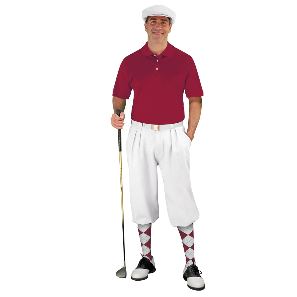 Golf Knickers StartinStyle Traditional (Plus Fours) Outfit for Men White 60"