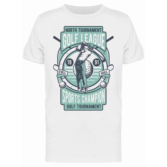 Golf League Poster  Design T-Shirt Men -Image by Shutterstock, Male Large