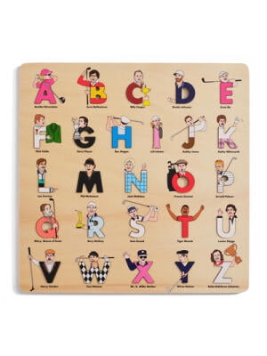 Golf Legends Wooden Alphabet Puzzle