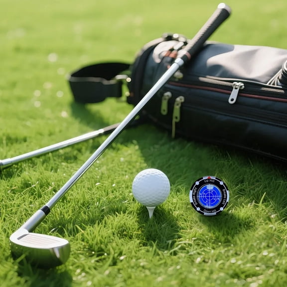 Golf Leveling Instrument Putting Green Slope Reader Ball Position Marker Magnetic Clip Golf Alignment Tool Portable Green Reading Aid Practice Training Accessory Magnetic Clip Golf Tool