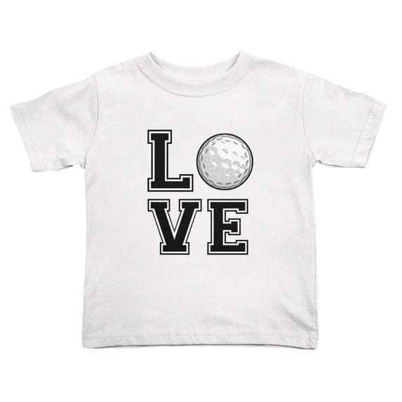 Golf Love Cute Toddler T-Shirts for Boys Girls (White, Youth M)
